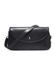 Classic black leather women's handbag TORES-1371-99(Z26), front product view on white background.