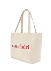 Cotton beige shopper bag TOREN-0334-0P(W26)