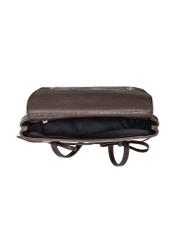 Small brown women's handbag with bows TOREC-1379-1H(Z26), product view inside on white background.