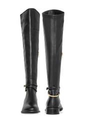 Black leather women's boots BUTYD-1136-99(Z24)