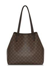 Women's brown shopper bag TOREC-0816A-89(Z25) - front view of the product on a white background.