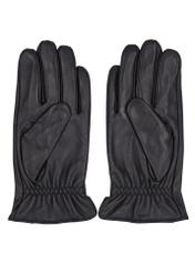 Black men's leather gloves REKMS-0089-99(Z26), product view from the back on a white background.