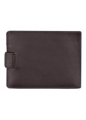 Brown leather men's wallet PORMS-0709-1H(Z26) - product view from the back, on a white background.