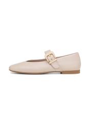 Women's leather ballerinas in cool beige color BUTYD-1244-1K(W26)