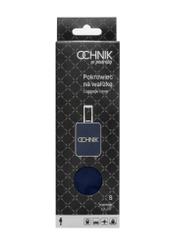 Navy blue cover for a small suitcase AW-013-0002-7D-S(W26), front view of the product in the packaging.