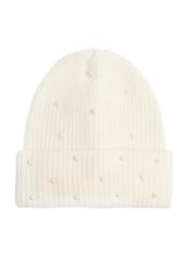 Cream hat and scarf set ZESDT-0011-11(Z25) - view of the hat on a white background.