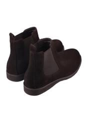 Men's suede Chelsea boots BUTYM-0563-1I(Z26), back view of the product on a white background.
