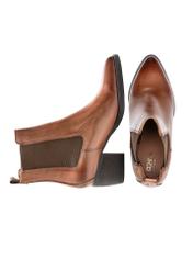 Women's leather Chelsea boots on a block heel BUTYD-1184-1F(Z26), product view from above on a white background.