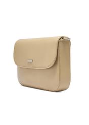 Beige women's shoulder bag TOREC-1262-1B(Z26). Side view, diagonal, on a white background.