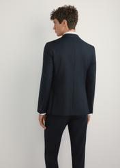 Men's navy blue jacket MARMT-0024-7E(W26), back view of the product on the model. Half of the silhouette visible.