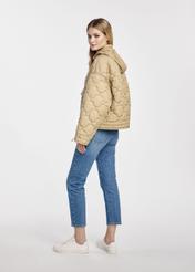 Beige women's transition jacket KURDT-0554-81(W25)-06