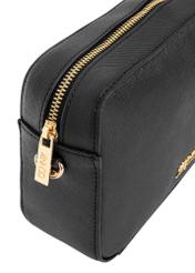 Black women's handbag TOREC-0003J-99(Z25), close-up of the zipper on a white background.