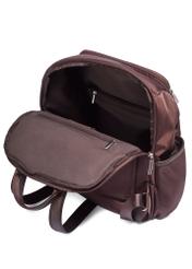 Brown women's backpack TOREN-0357-1I(Z26), product view inside on white background.