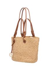 Large women's straw shopper bag TOREC-1217-1E(W26), diagonal product view on a white background.