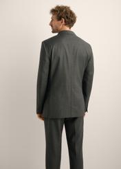 Men's graphite blazer with wool, MARMT-0025-9D(Z26). Rear view of the product on a model. Half of the silhouette is visible. 