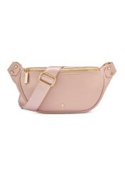 Women's pink waist bag TOREC-1131-5A(W26), front product view on white background.