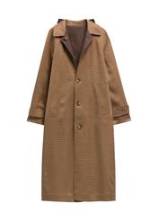 Women's double-sided wool coat PLADT-0086-1P(Z26) - front product view, on white background.