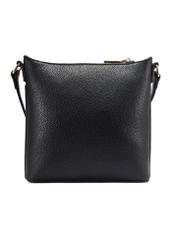 Black women's shoulder bag TOREC-1052-99(Z25), product view from the back on a white background.