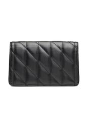 Small quilted women's handbag in black TOREC-1150-99(W26), product view from the back on a white background.