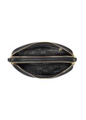 Small black leather women's handbag TORES-1152-9I(Z26), product view inside on white background.