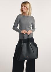Large black shopper bag TOREC-0995A-99(Z25)