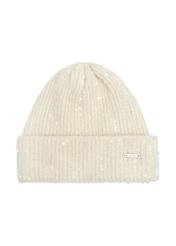 Cream women's hat with sequins CZADT-0203-16(Z25), front product view on a white background.