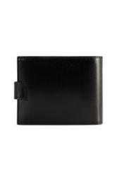 Black men's leather wallet PORMS-0676-99(W26), product view from the back on a white background.