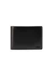 Black leather women's wallet PORES-0976-99(Z25), product view from the front on a white background.