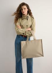 Beige large women's bag TOREN-0343-1A(W26)