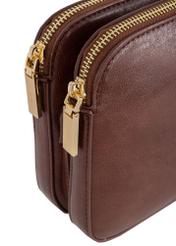 Brown women's handbag with strap TOREC-0522B-89(Z23)-06