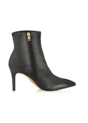 Black leather ankle boots with high heel BUTYD-1122-99(Z24)