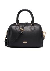 Black leather women's handbag TORES-1381-99(Z26), front product view on white background.