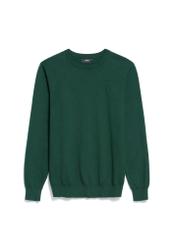 Green men's basic sweater SWEMT-0114A-54(Z24), front product view on white background.