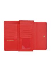 Large red women's wallet with logo POREC-0369-42(W24)-04