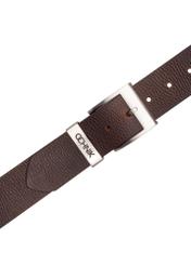 Brown leather men's belt PASMS-0127D-90(Z24)