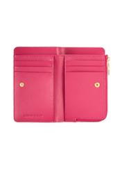 Cream leather women's wallet PORES-0983-0P(W26), product view inside on white background.