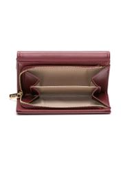 Burgundy women's wallet POREC-0426-49(Z25), product view from above on a white background.