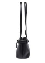 Black women's shoulder bag TOREC-1341-99(Z26), side view of the product on a white background.