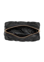 Black quilted women's cosmetic bag TOREN-0282-99(W24)-05