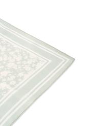 Green women's floral scarf SZADT-0190-8P(W26), close-up detail on white background.