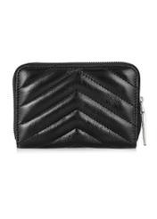 Black leather medium women's wallet PORES-0942-99(Z24)-03