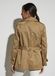 Women's double-breasted trench with belt KURDT-0446-82(W23)-02