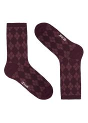 Set of women's patterned socks ZESDT-0050-00(Z26), front product view on white background.
