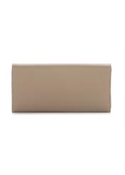 Large beige women's wallet POREC-0411-1B(W26), back view of the product on a white background.