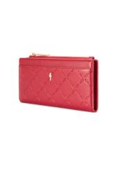 Red large women's wallet POREC-0406-4B(W26) - diagonal product view, on a white background.