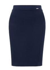 Navy blue pencil skirt SPCDT-0076-69(W23)-05