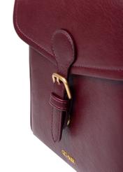 Burgundy medium elegant women's backpack TOREC-0985A-49(Z25), close-up of the product detail on a white background.