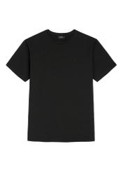 Men's black cotton T-shirt TSHMT-0120-99(Z25), front product view on white background.