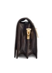 Brown leather women's handbag TORES-1138A-89(Z25), side view of the product on a white background.