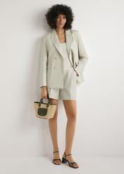 Small woven women's handbag TOREC-1230-1E(W26) - product view slightly diagonal, against a light background. The entire silhouette is visible.